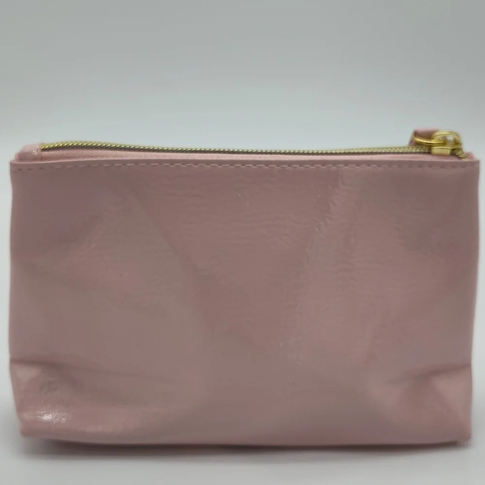 Clé de Peau Beauté Cosmetic Pouch Pink Gold Zipper Makeup Bag Ultra Luxe